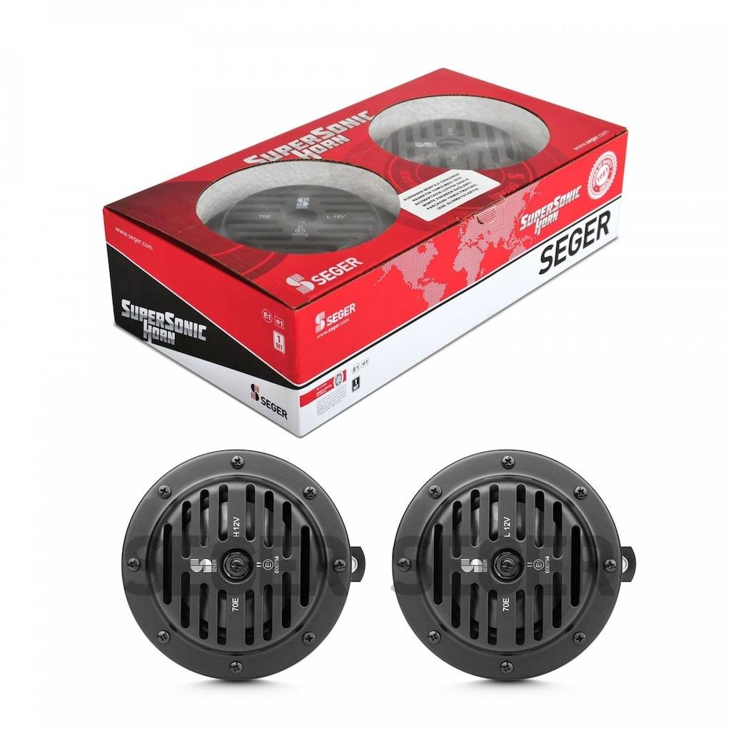 SEGER SÜPERSONİC KORNA SETİ İNCE + KALIN TAKIM 390/320 Hz 118 Db