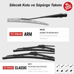 Silgi Kolu Kabin Tipi 335 mm  13 inç - Silgi Süpürgesi 270 mm Takım
