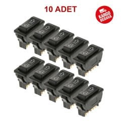 10 ADET ÜNİVERSAL OK İŞARETLİ CAM DÜĞMESİ ANAHTARI 5 PİNLİ