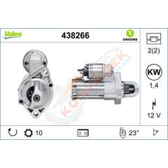 VALEO 438266 12V MARŞ MOTORU MERCEDES C CLS E SERİ 10D 1.4KW START STOP
