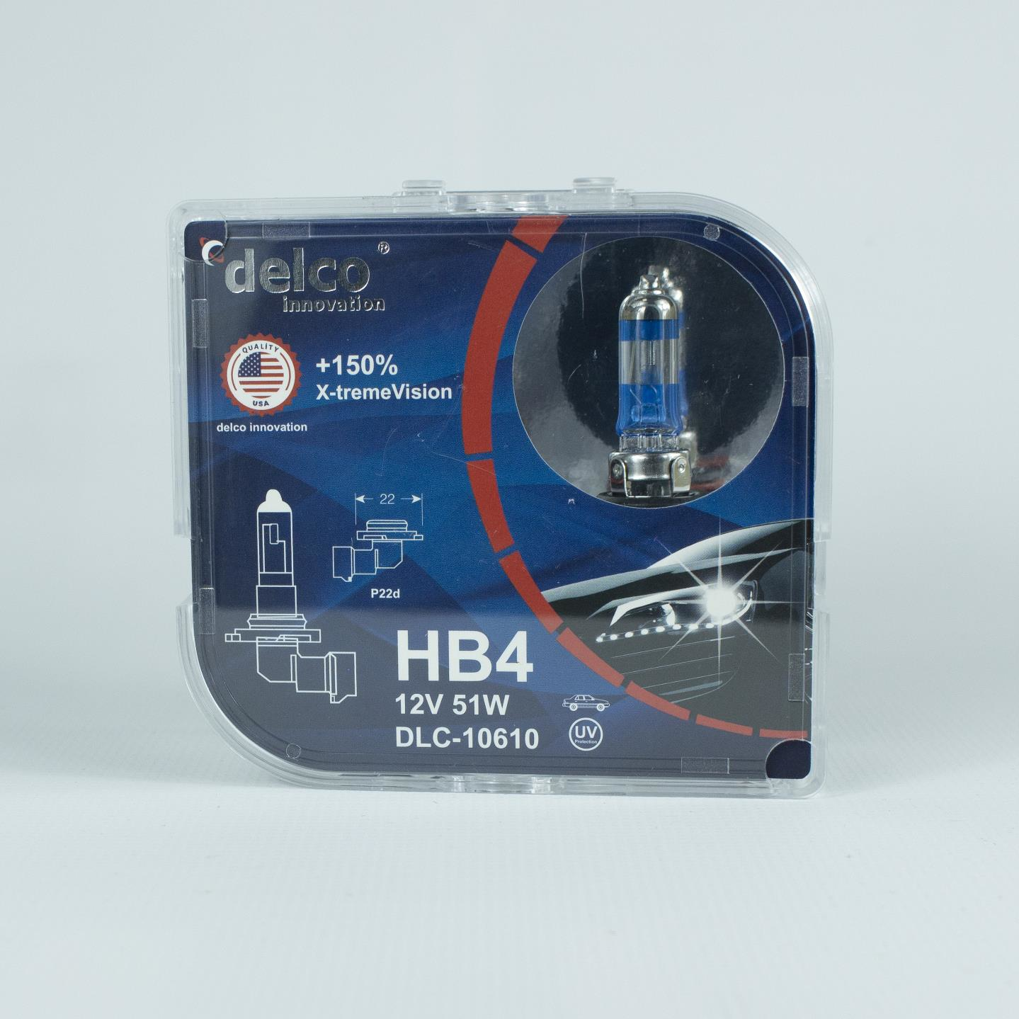 DELCO U.S.A HB4 9006 +%150 X-TREME VİSİON FAZLA IŞIK AMPUL 12V (2 ADET)