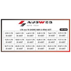 AUSWEG 1,78 mm 70 Shore NBR O-Ring Seti - 410 Adet