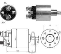 ZM 4719 HİTACHİ 12V MARŞ OTOMATİĞİ İSUZU 8DH DMAX RODEO