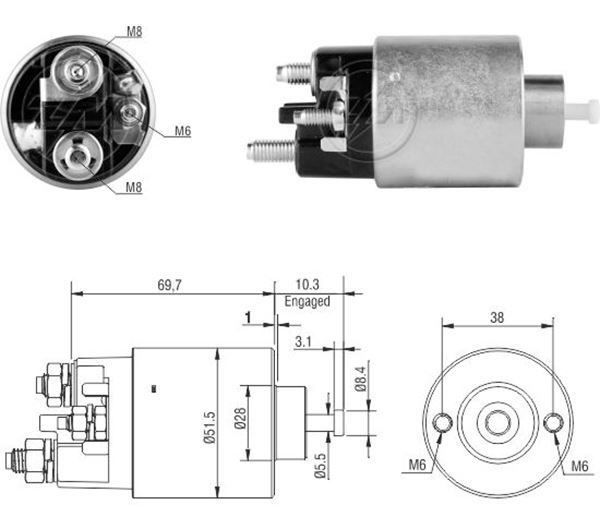 ZM 2996 MİTSUBİSHİ 12V MARŞ OTOMATİĞİ CHEVROLET OPEL VAUXHALL GM