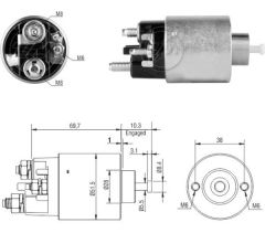 ZM 2996 MİTSUBİSHİ 12V MARŞ OTOMATİĞİ CHEVROLET OPEL VAUXHALL GM