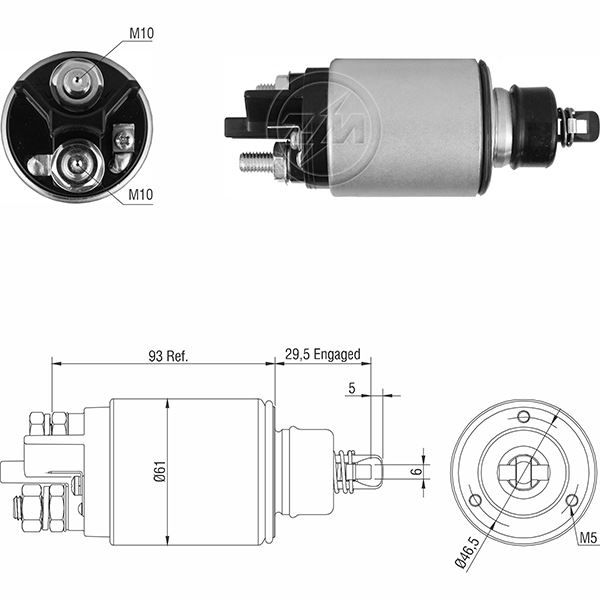 ZM 1826 ISKRA 12V MARŞ OTOMATİĞİ CLASS MASSEY FERGUSON MCCORMİCK ARGO TRAKTÖR VALMET