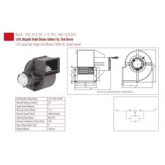 KORMAS 12V KALORİFER MOTORU BÜYÜK TİP (TEKLİ) (BLOWER)