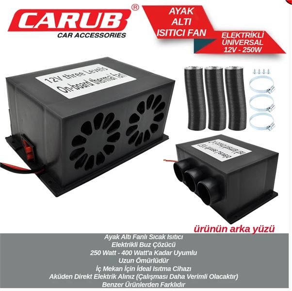6400650 12V ISITICI AYAK ALTI FANLI ELEKTRİKLİ 250W-400W