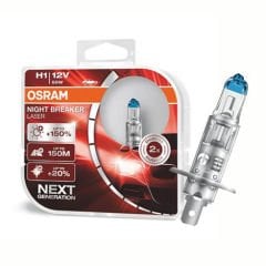OSRAM 64150 NIGHT BREAKER 12V H1 AMPÜL %150 DAHA FAZLA IŞIK BEYAZ KUTU İKİLİ SET