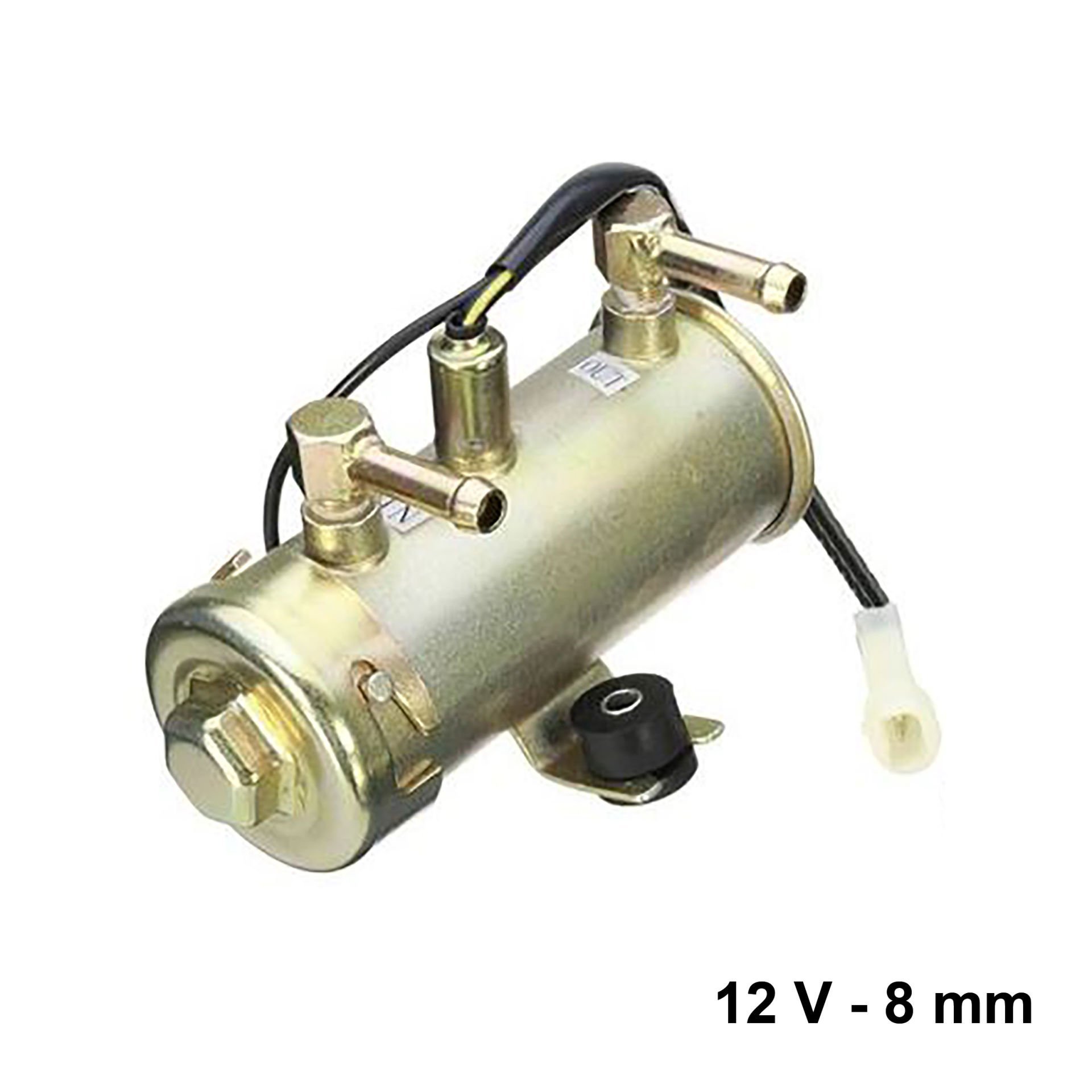 12V ÜNİVERSAL BENZİN - MAZOT POMPASI - JENERATÖR İŞ MAKİNESİ YAKIT AKTARIM POMPASI - 8MM 4-5BAR 90-100L/H