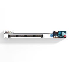 WOLFRAM 31561 12V-24V TEPE LAMBASI YUVARLAK İKAZLI LED 14 FONKSİYONLU 61 CM E BELGELİ SARI