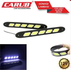 CARUB 4323002 12V GÜNDÜZ FARI COB LEDLİ ELASTİK BEYAZ