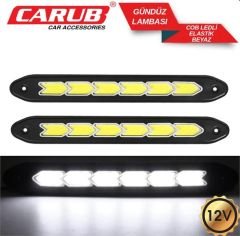 CARUB 4323001 12V GÜNDÜZ FARI COB LEDLİ ELASTİK BEYAZ