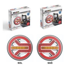 WOLFRAM 40100 - 40101 10V - 30V STOP LAMBA HAMBURGER NEON LEDLİ SOL SAĞ TAKIM 3 FONKSİYON