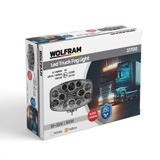 WOLFRAM 31700 10V - 30V SİS LAMBASI TIR DİKDÖRTGEN 60 W 3 FONKSİYON 8400 LÜMEN