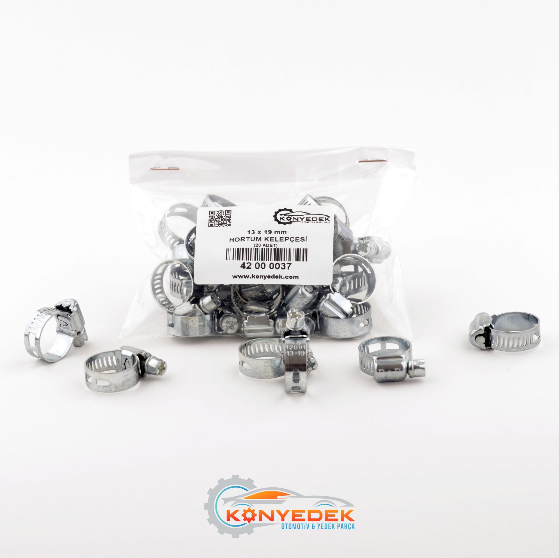 13 x 19 mm Metal Hortum Kelepçesi (500 Adet)