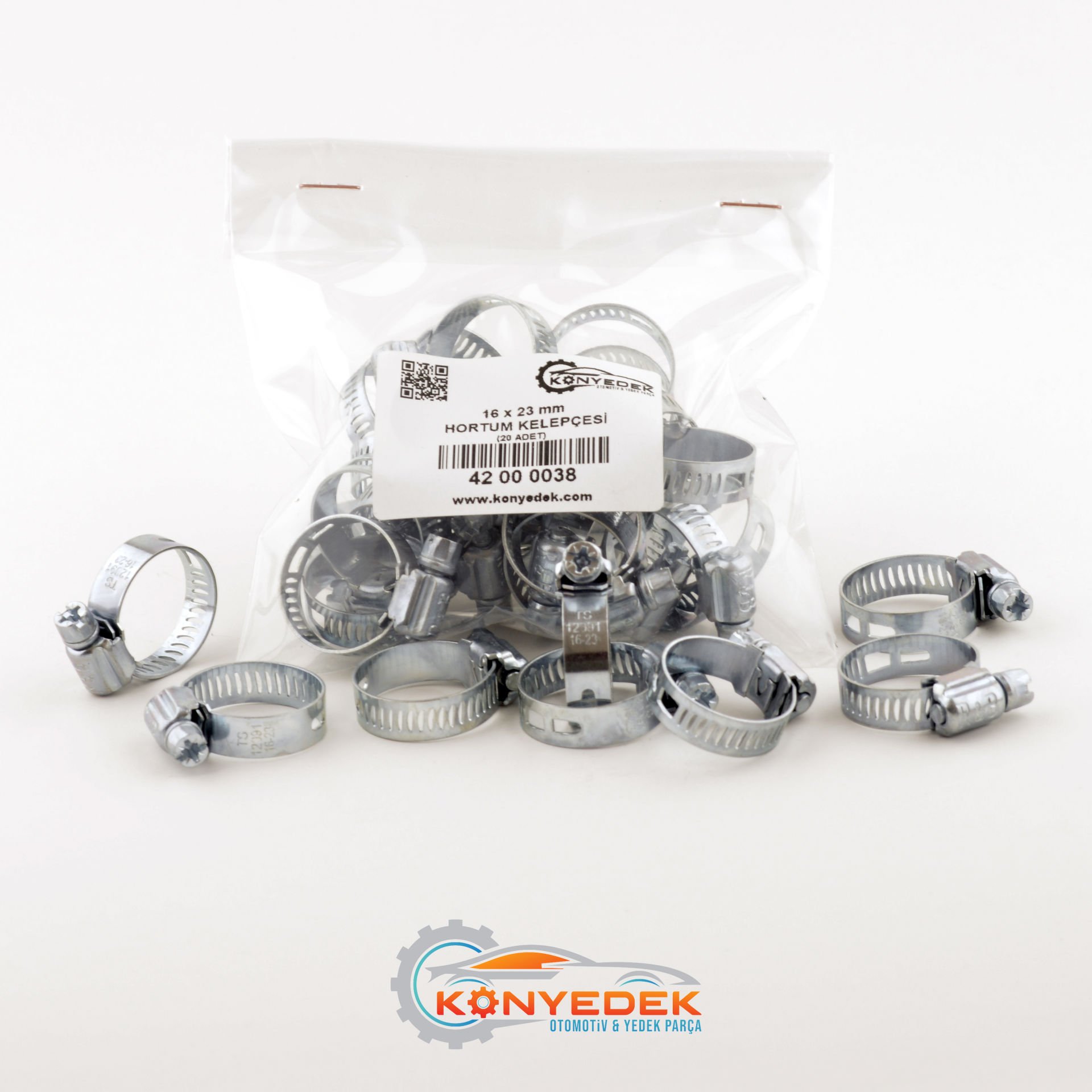 16 x 23 mm Metal Hortum Kelepçesi (500 Adet)