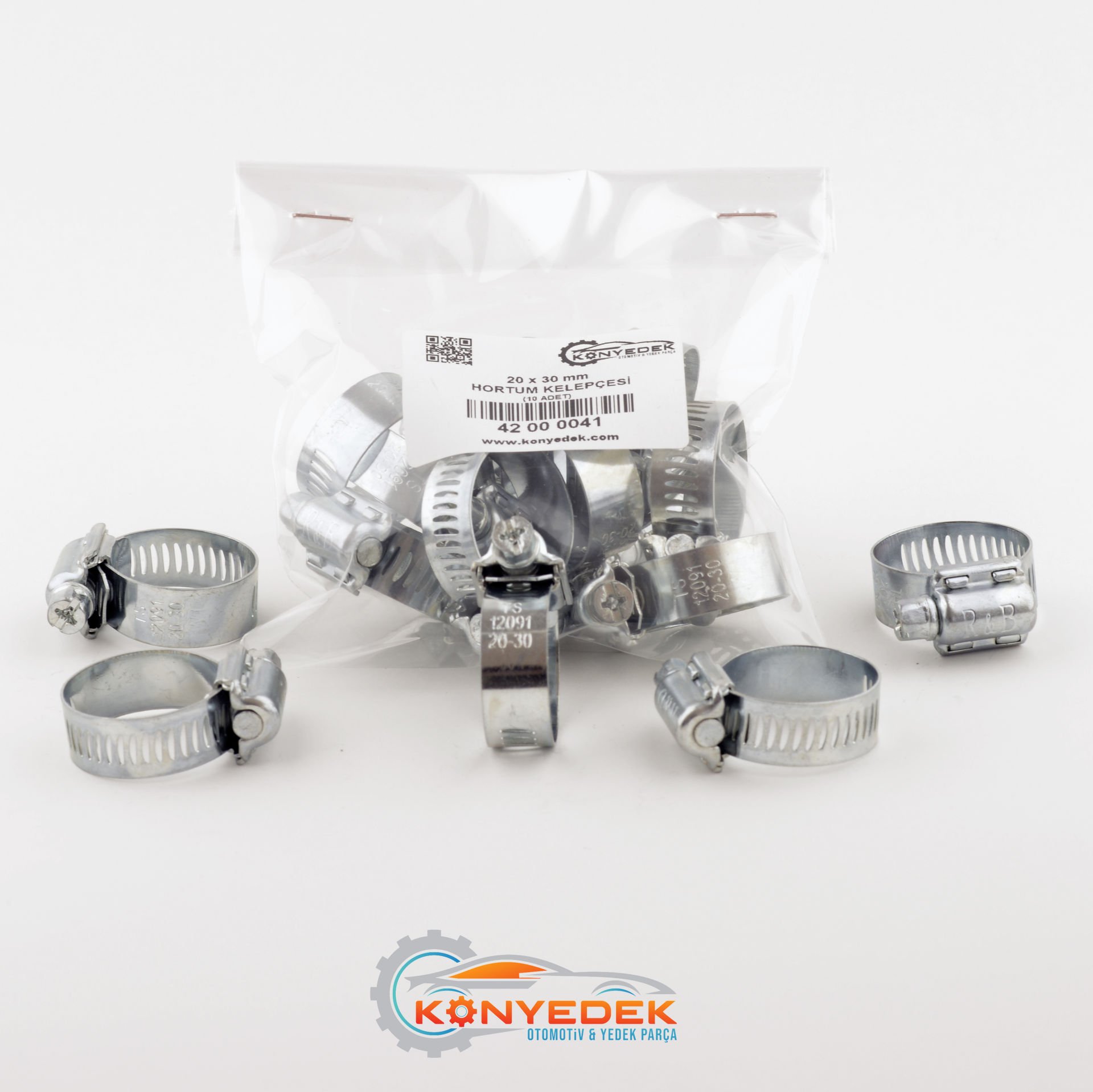 20 x 30 mm Metal Hortum Kelepçesi (200 Adet)