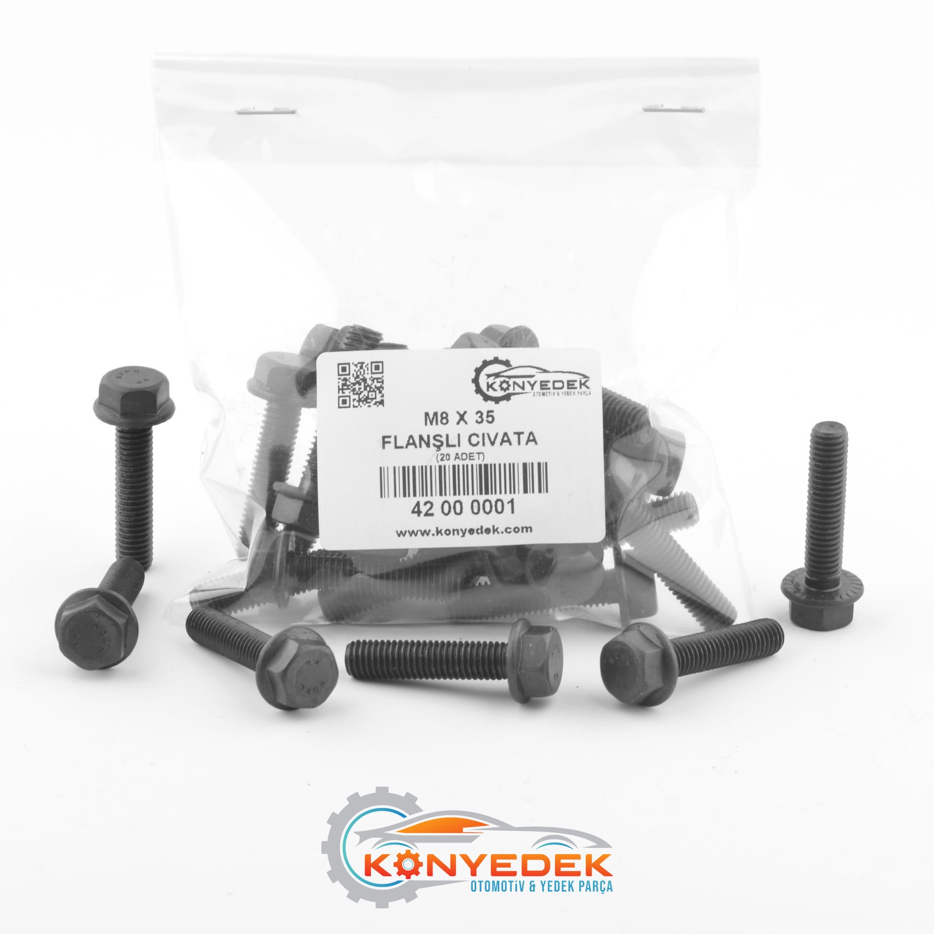 M8 X 35 mm Flanşlı Cıvata (500 Adet)