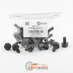M8 X 16 mm Flanşlı Cıvata (500 Adet)