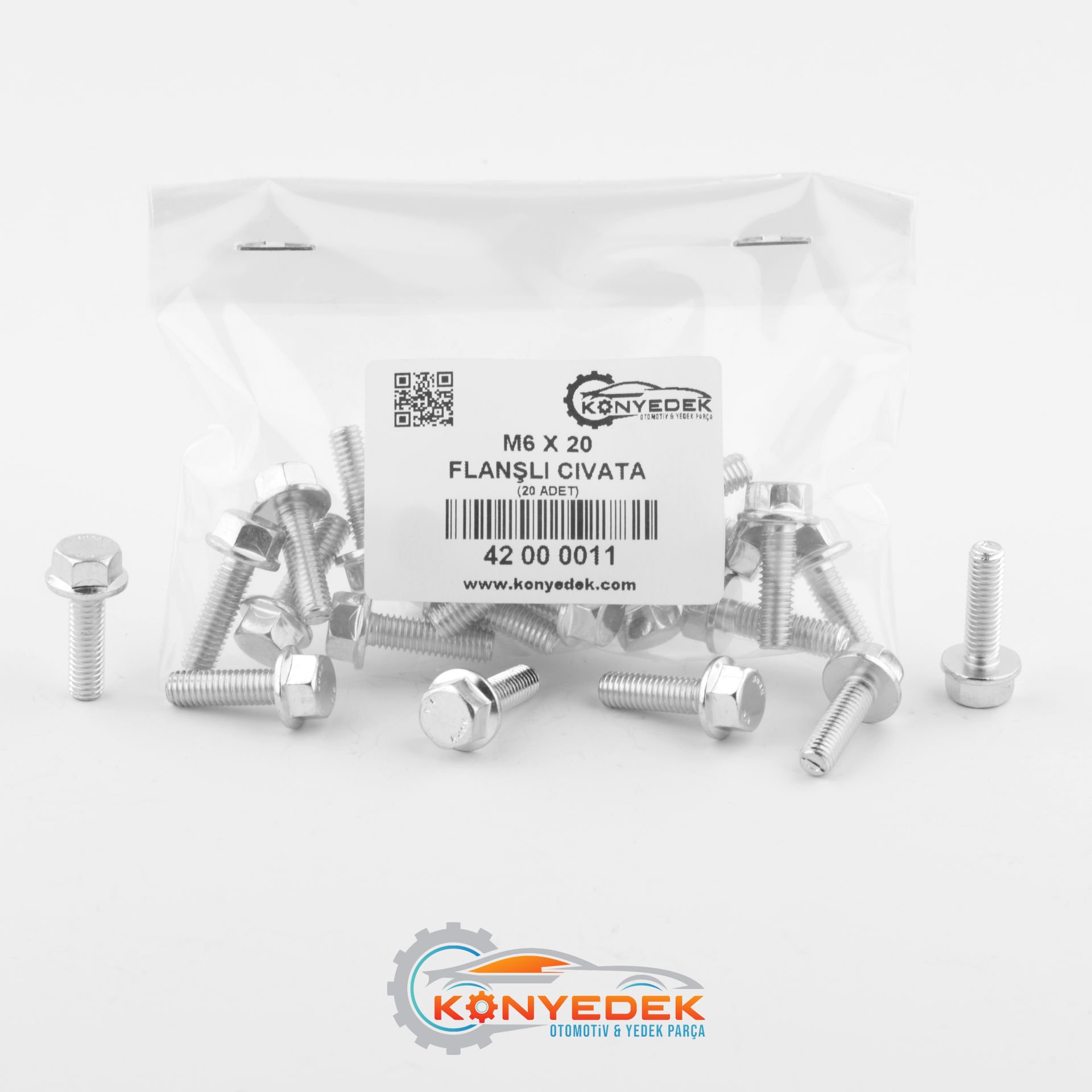 M6 X 20 mm Flanşlı Cıvata (600 Adet)