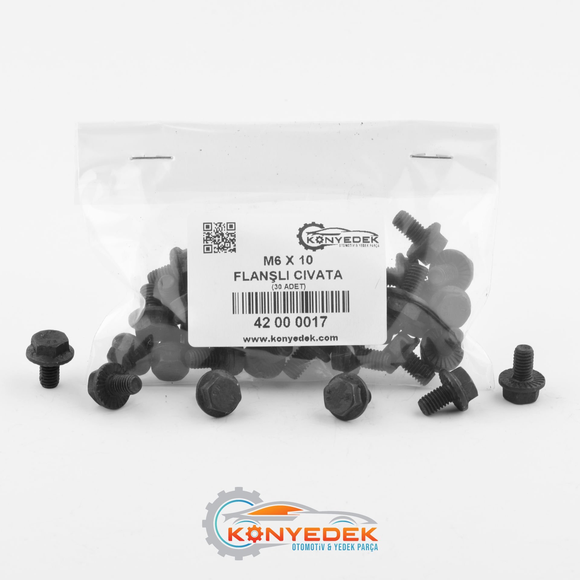 M6 X 10 mm Flanşlı Cıvata (600 Adet)