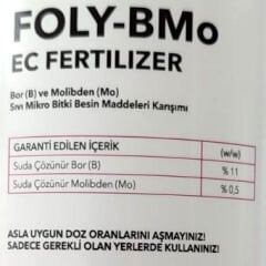 FMC Foly-BMo -  %11 Bor + %0,5 Molibden İçerikli Sıvı Mikro Besin Maddesi - 1 Litre