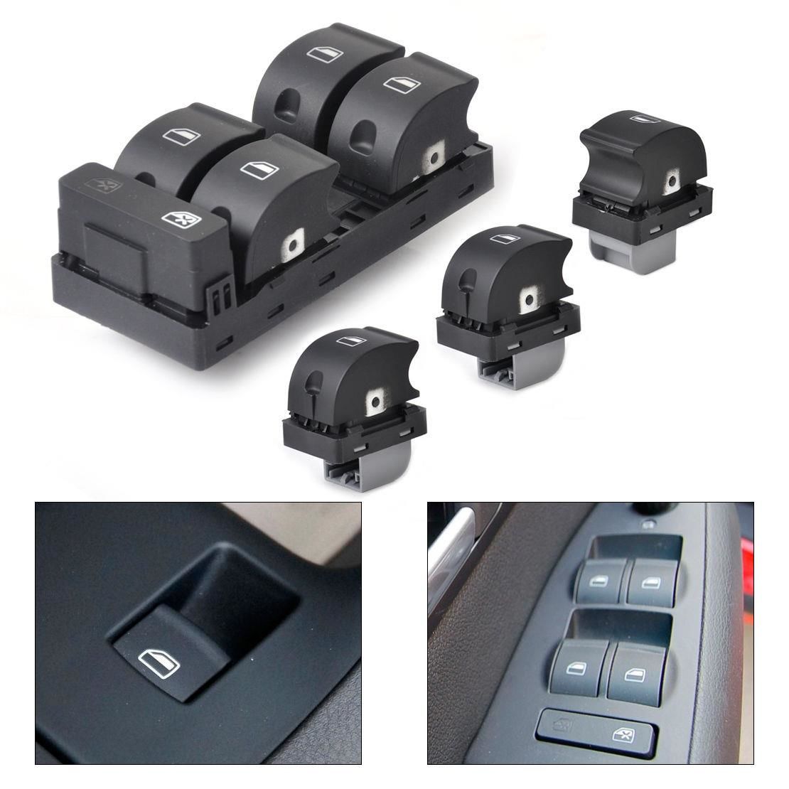 AUDİ A4 DÖRTLÜ VE TEKLİ CAM ANAHTARI DÜĞMESİ SETİ 2002--2008
