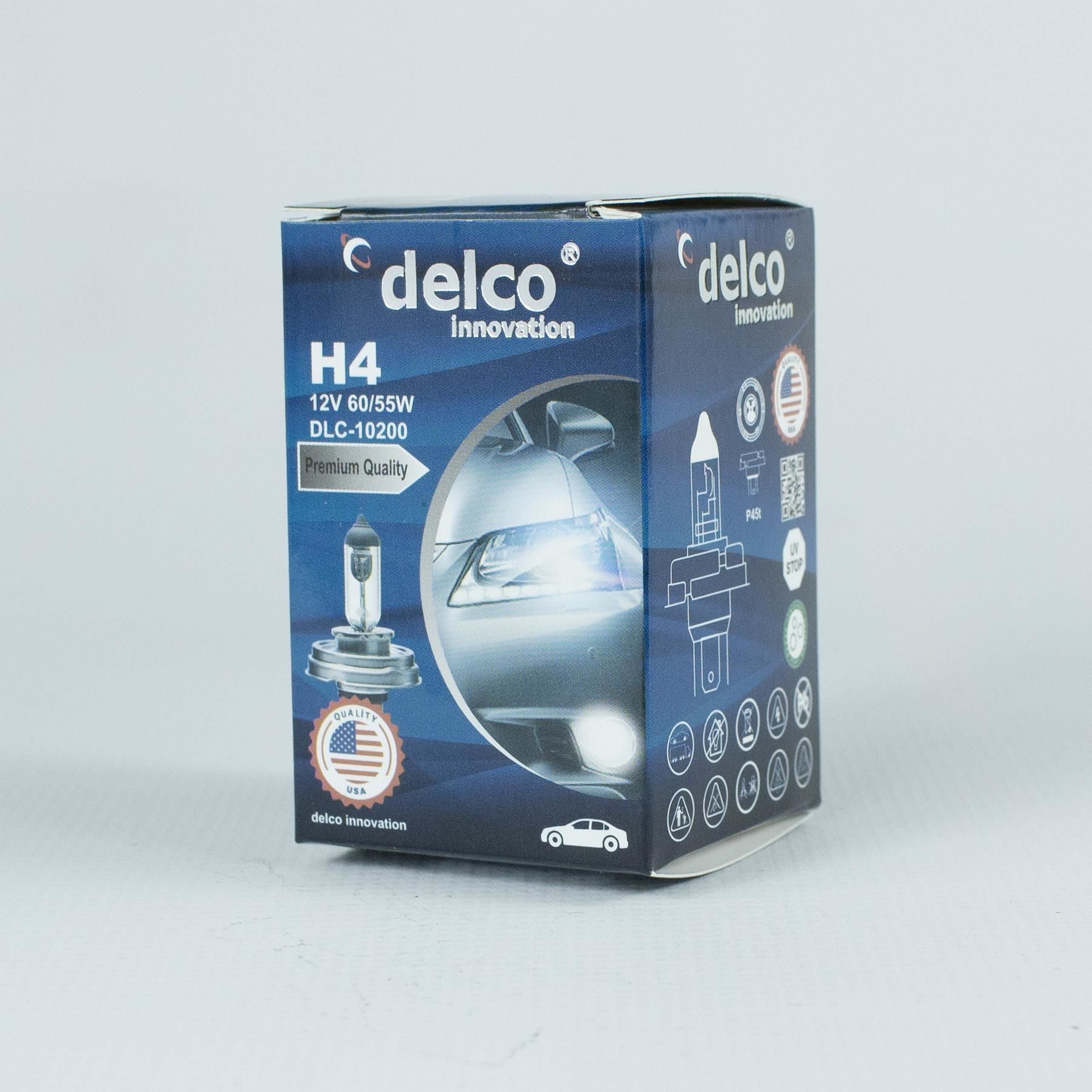 DELCO U.S.A H4 +%30 FAZLA IŞIK 12 VOLT 45T TABLALI AMPUL 60/55W 10 ADET