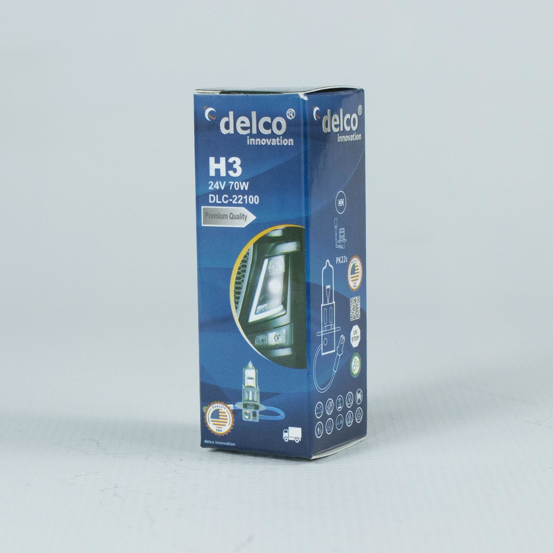DELCO U.S.A H3 24 VOLT +%30 FAZLA IŞIK HALOGEN AMPUL PK22S 10 ADET