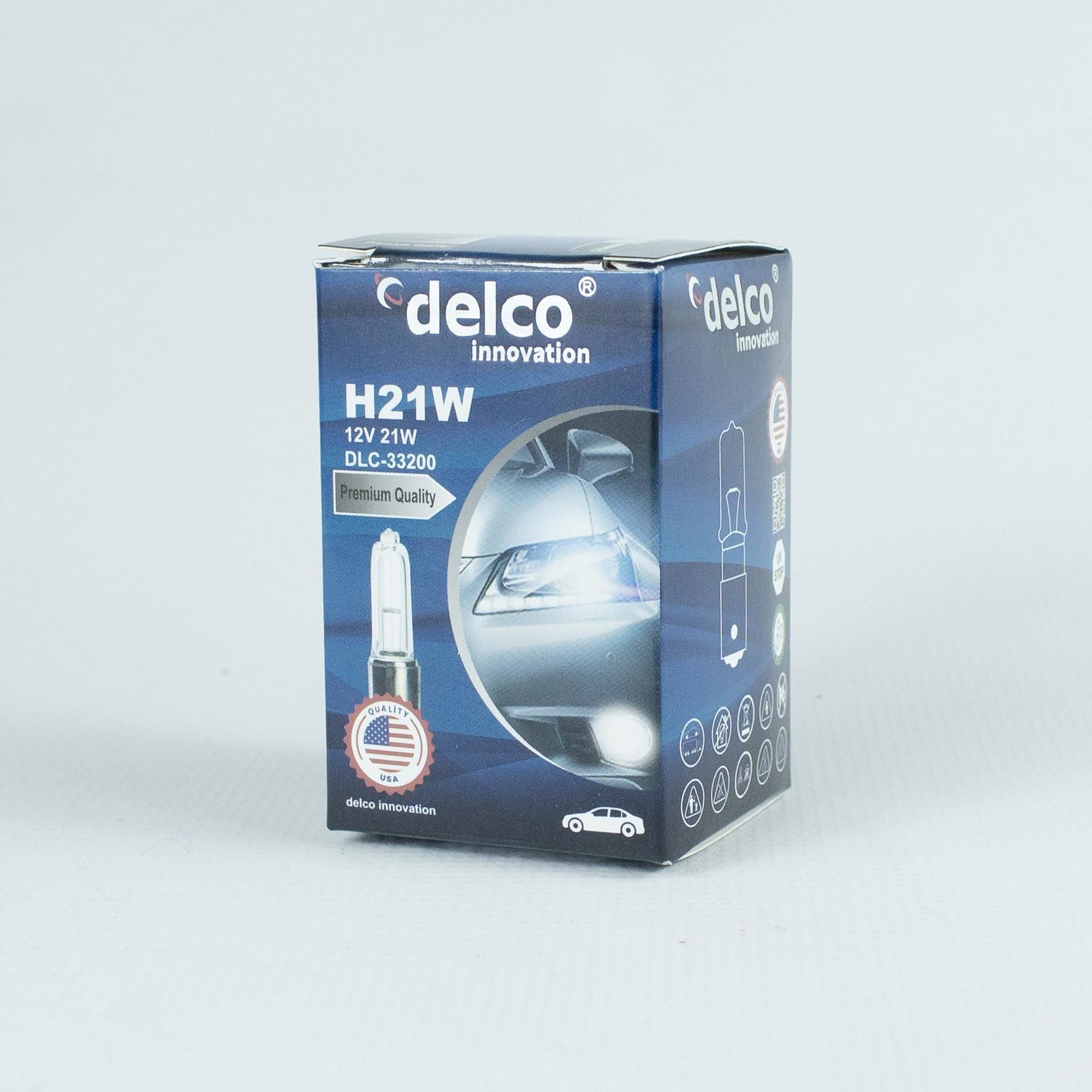 DELCO U.S.A H21 HALOGEN AMPUL H21W 12 VOLT BAY9S 10 ADET