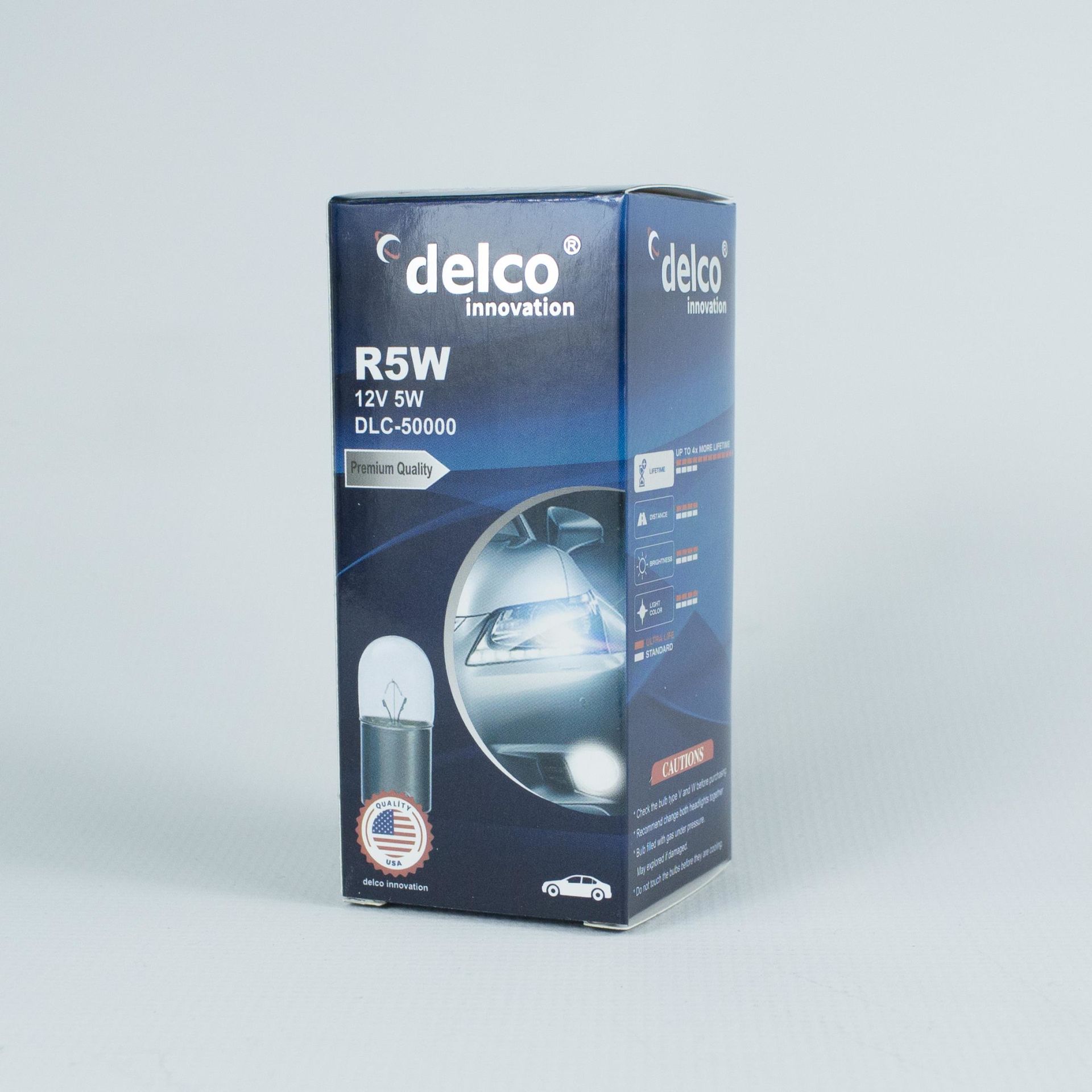 DELCO U.S.A 67 R5W HALOGEN AMPUL 12 VOLT 5WATT BA15S 10 ADET