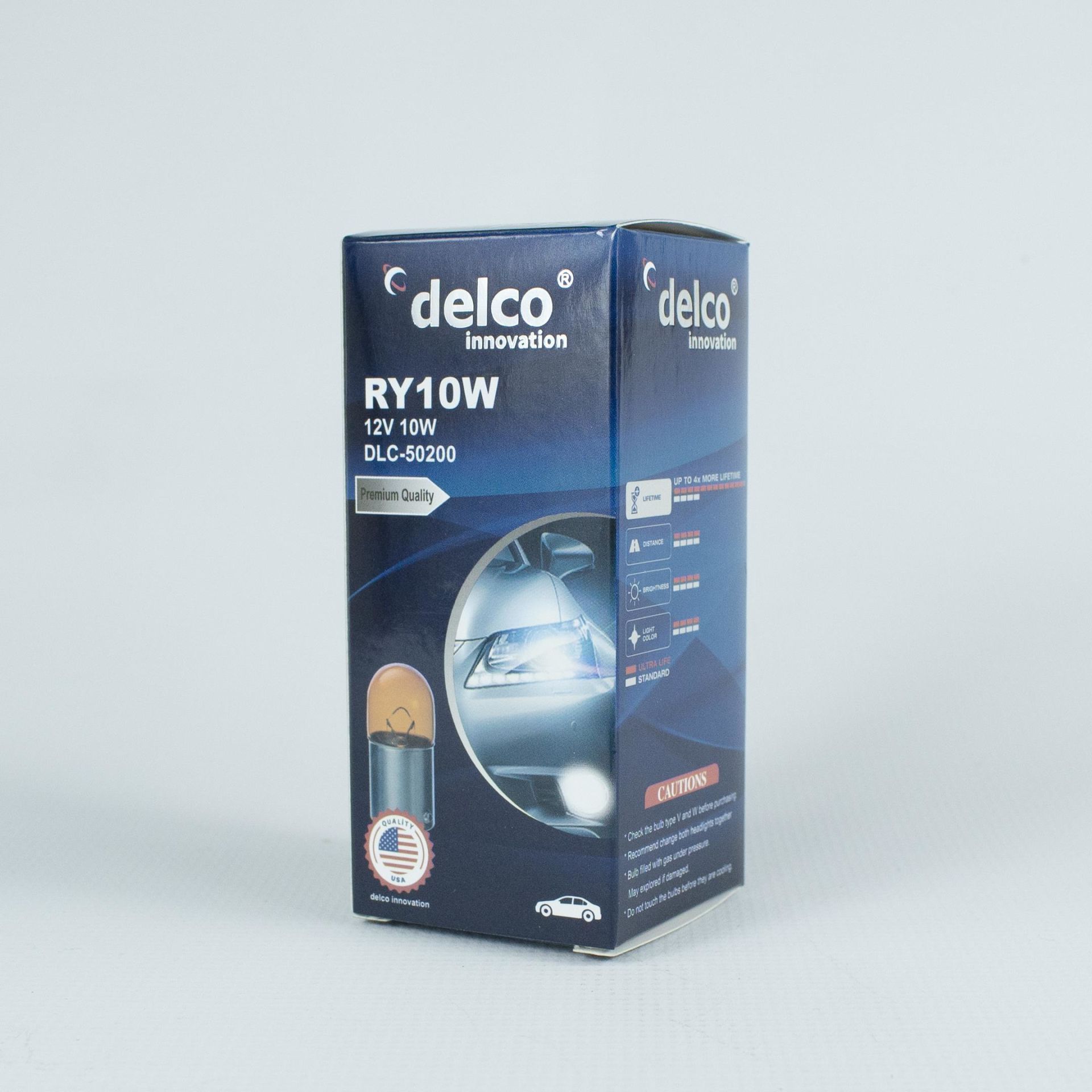 DELCO U.S.A 67 RY10W AMPUL NATUREL AMBER 12 VOLT 10W BA15S 10 ADET