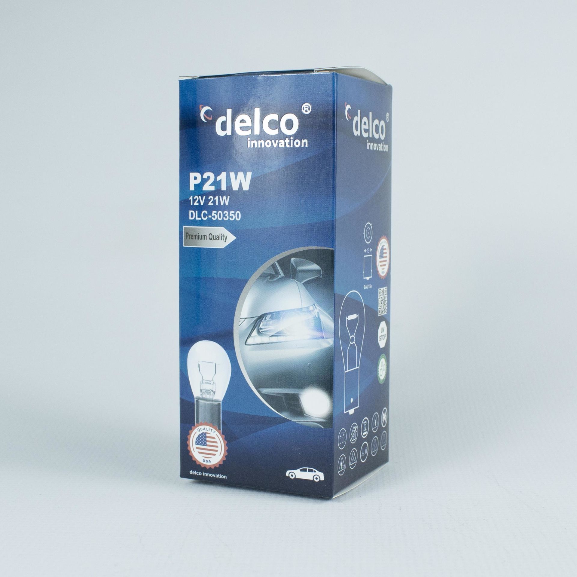 DELCO U.S.A P21W HALOJEN 93 AMPUL YAKIN TIRNAK BAU15S 12 VOLT 10 ADET