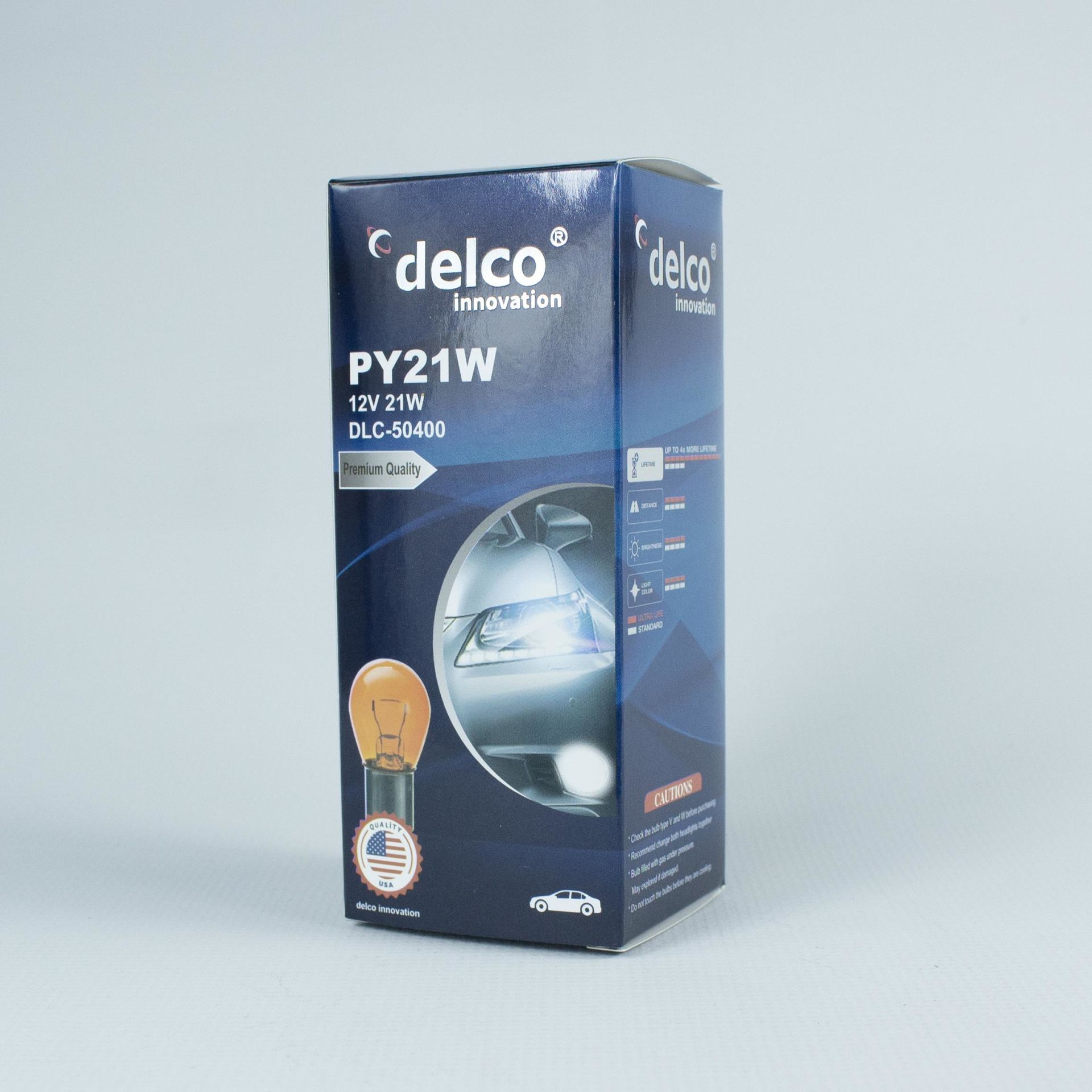 DELCO U.S.A P21W NATUREL AMBER 93 SİNYAL AMPULÜ 12 VOLT 10 ADET BAU15S