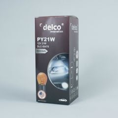 DELCO U.S.A P21W 12 VOLT 93 AMBER AMPUL DÜZ TIRNAK BA15S 10 ADET