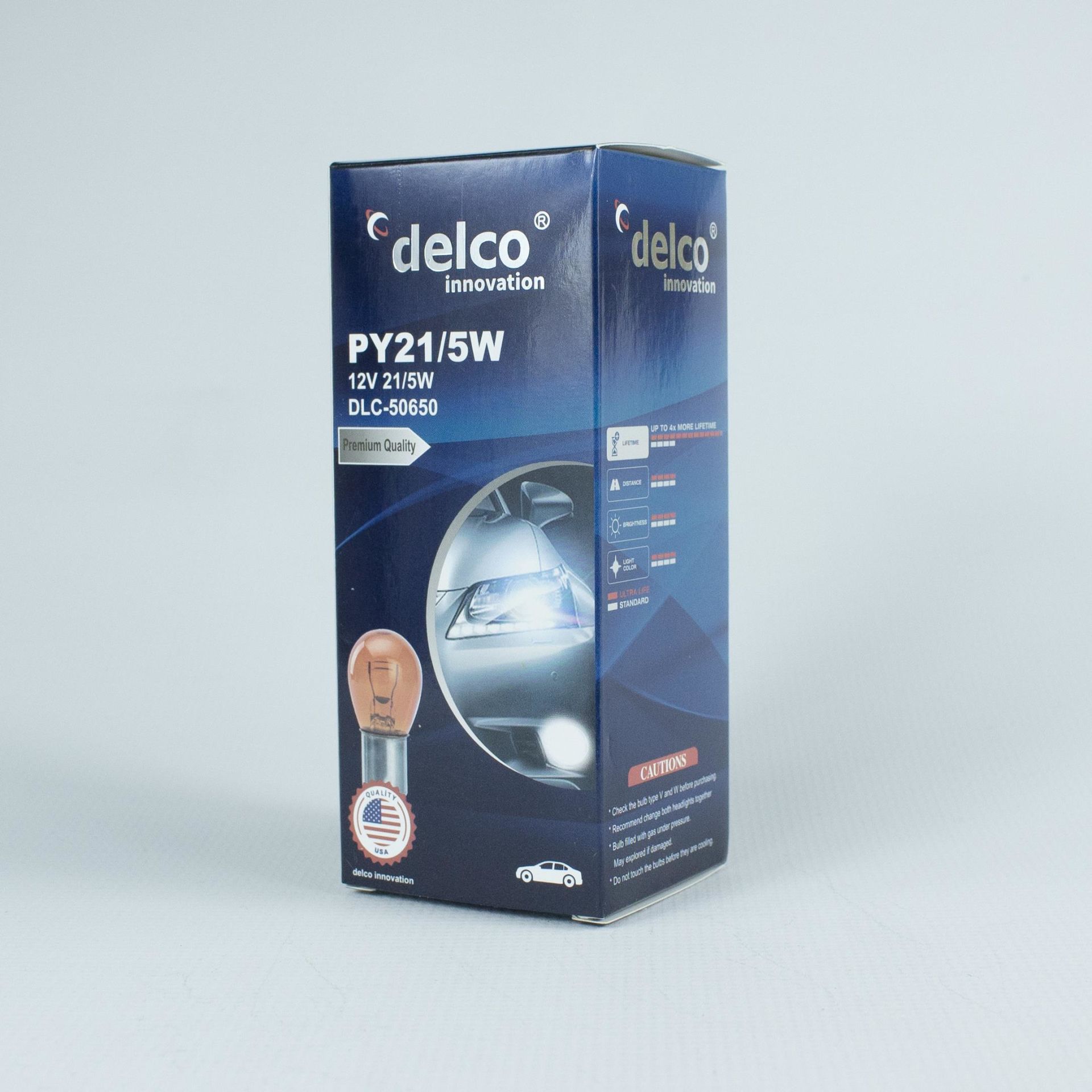 DELCO U.S.A P21/5W 1016 NATUREL AMBER 12 VOLT AMPUL 10 ADET BAY15D