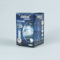 DELCO U.S.A SOFİT AMPUL 36mm 12 VOLT 10W T11X36 HALOGEN 10 ADET