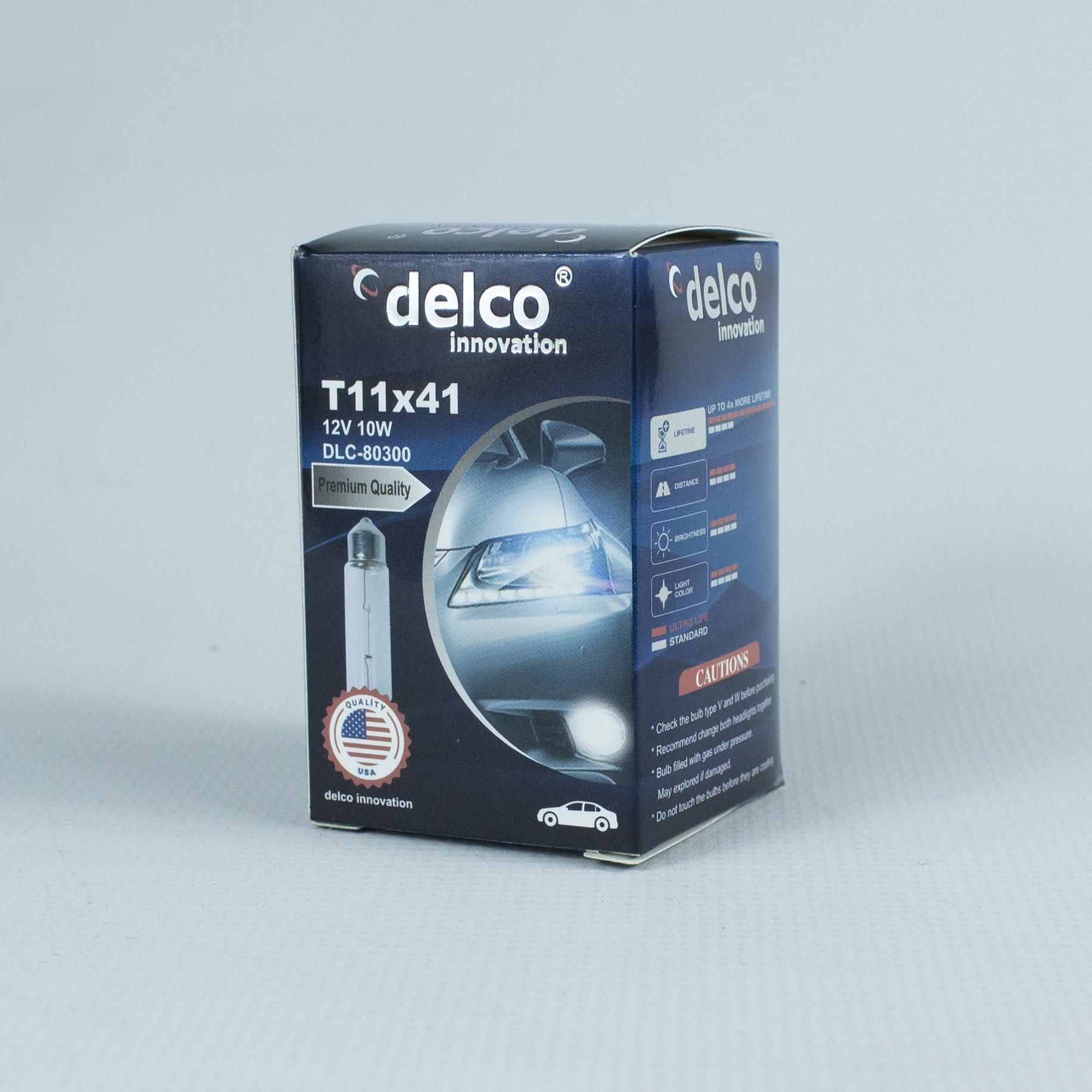 DELCO U.S.A SOFİT AMPUL 12 VOLT 41mm T11X41 HALOGEN 10 ADET