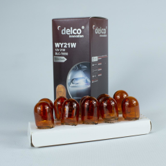 DELCO U.S.A T20 AMBER TEK DUY 21W DİPSİZ AMPUL 12 VOLT 10 ADET