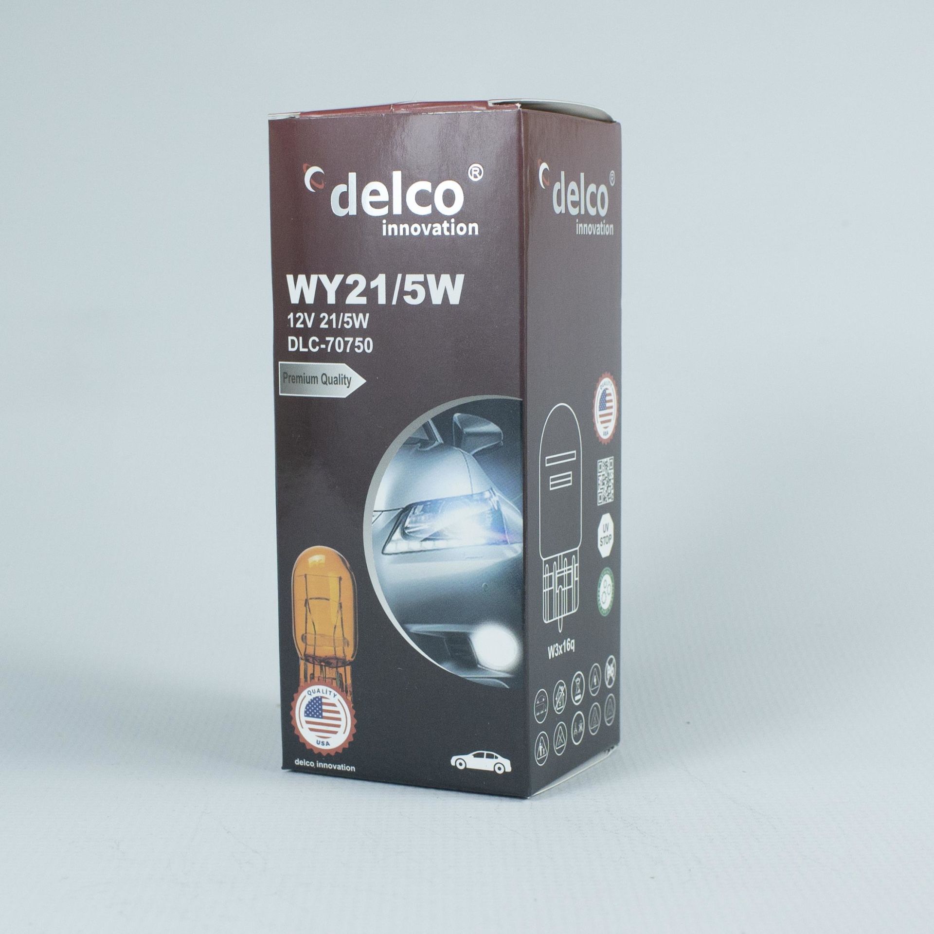 DELCO U.S.A T20 AMBER ÇİFT DUYLU 21-5W DİPSİZ AMPUL 12 VOLT 10 ADET