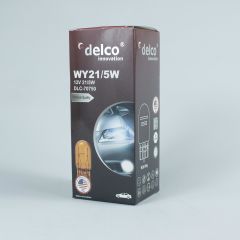 DELCO U.S.A T20 AMBER ÇİFT DUYLU 21-5W DİPSİZ AMPUL 12 VOLT 10 ADET