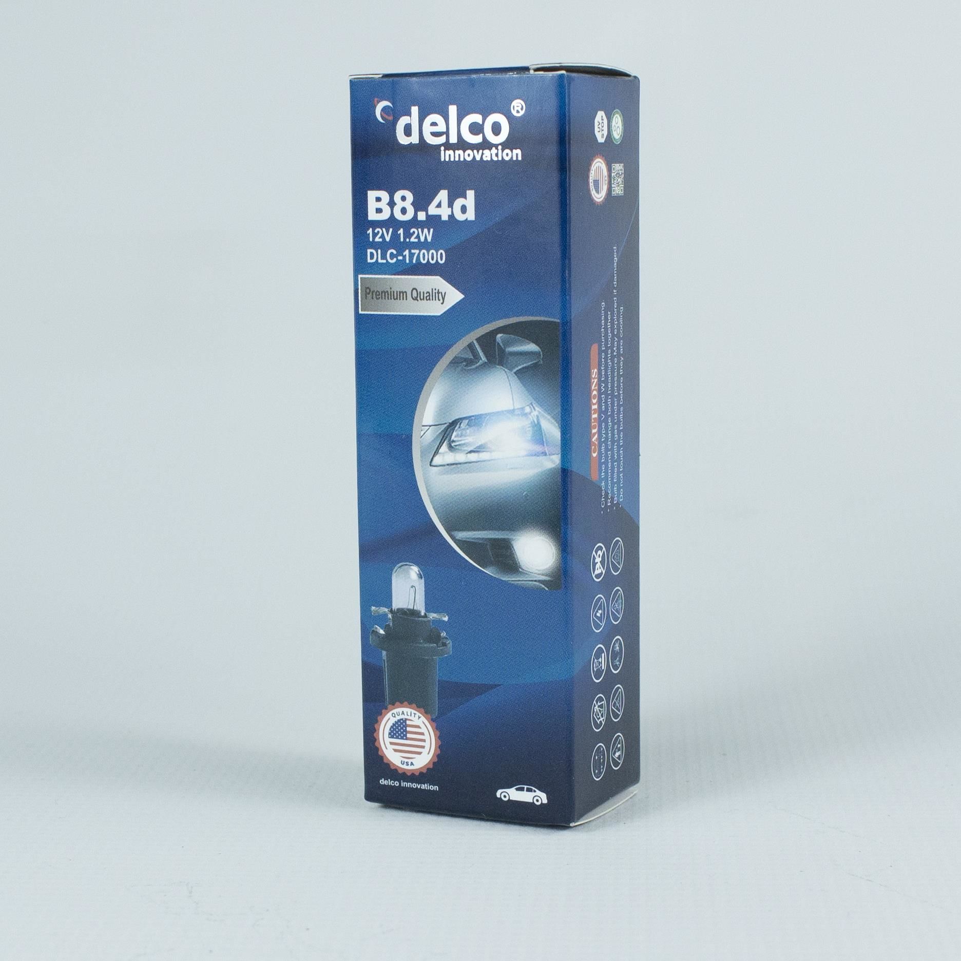 DELCO U.S.A B8.4D 1.2W DUYLU GÖSTERGE AMPULÜ 12 VOLT 10 ADET
