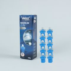 DELCO U.S.A BAX8.5D 1.2W DUYLU GÖSTERGE AMPULÜ 12 VOLT 10 ADET