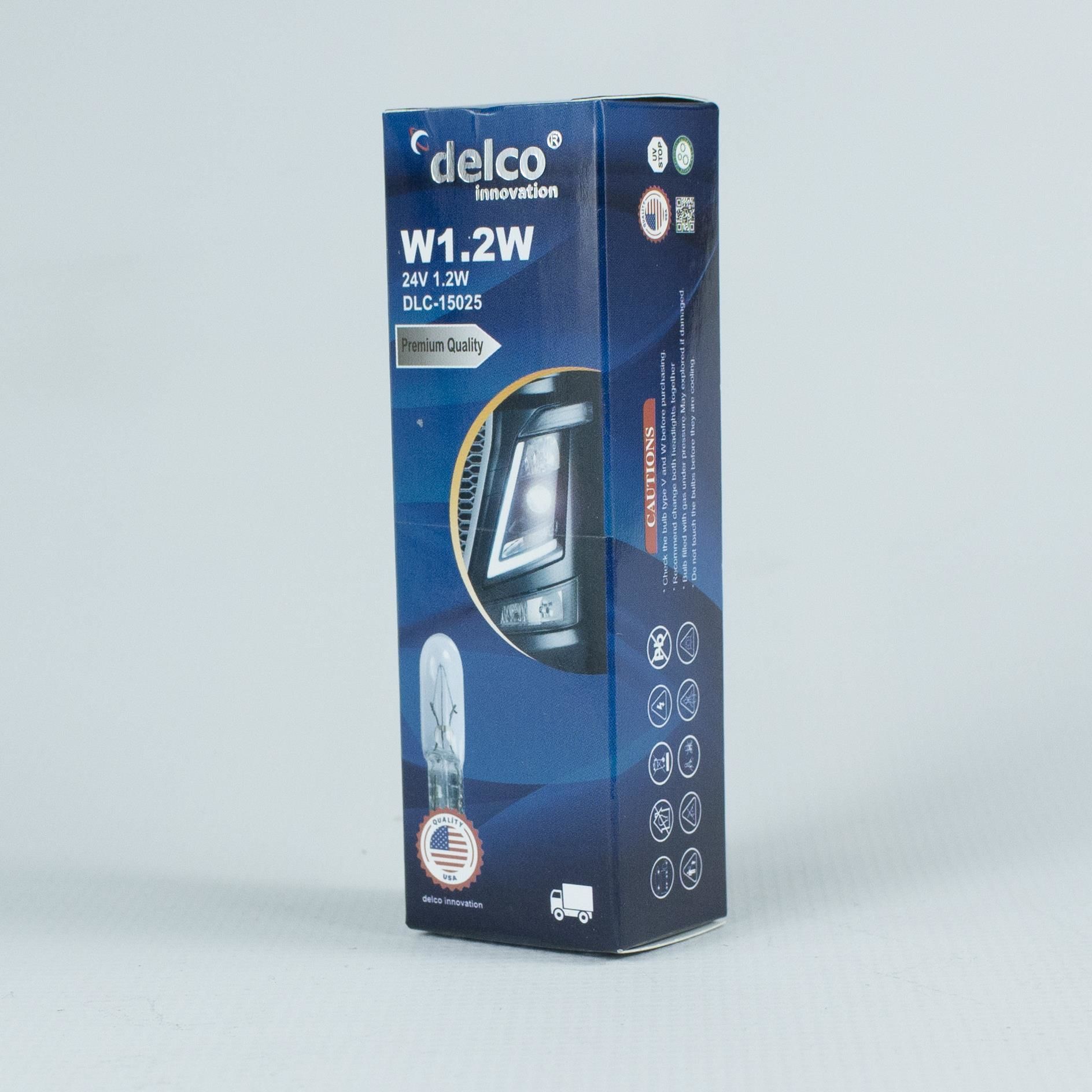 DELCO U.S.A W1.2W MİNİ DİPSİZ T5 GÖSTERGE AMPULÜ 24 VOLT 10 ADET