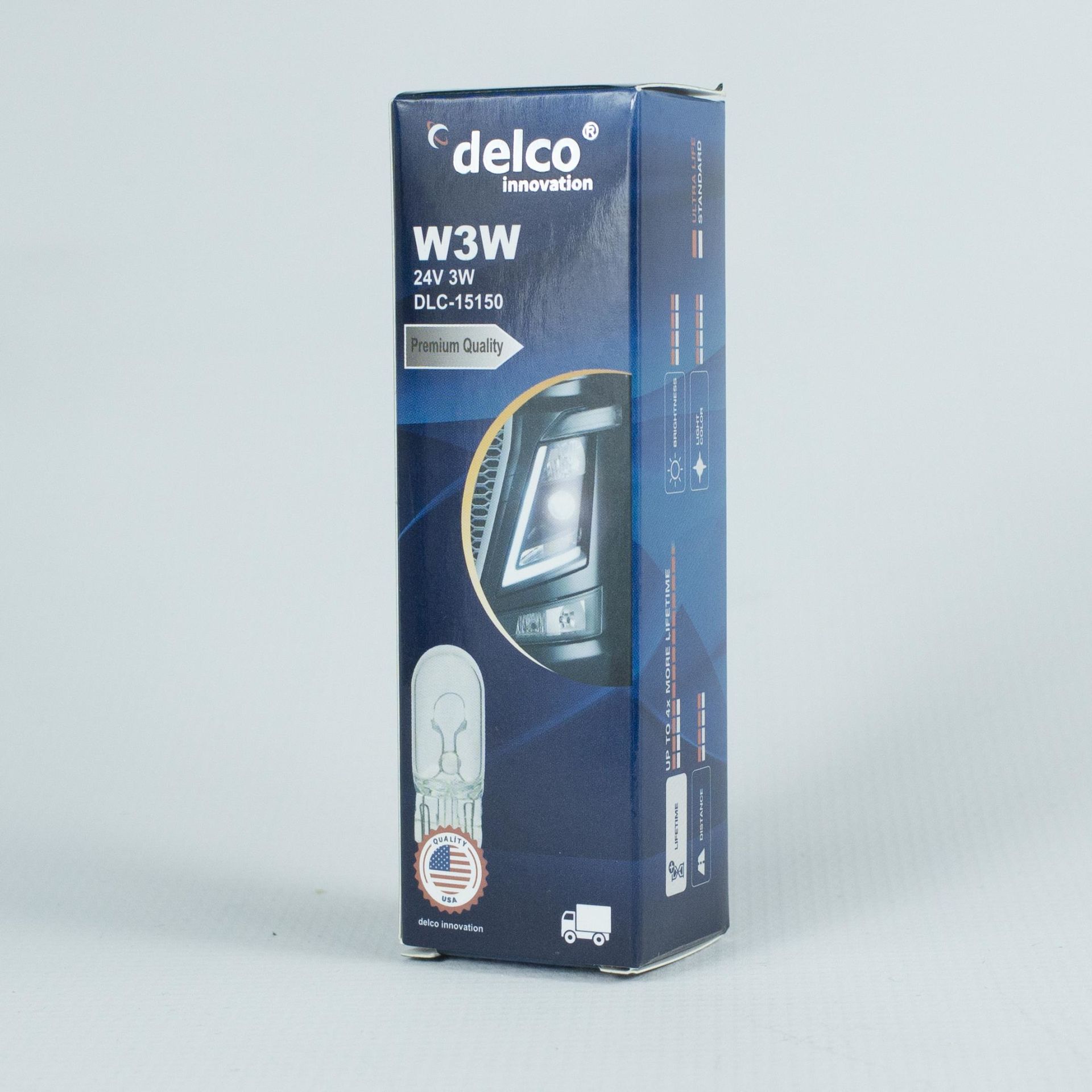 DELCO U.S.A W3W DİPSİZ AMPUL T10 HALOGEN 24 VOLT 10 ADET