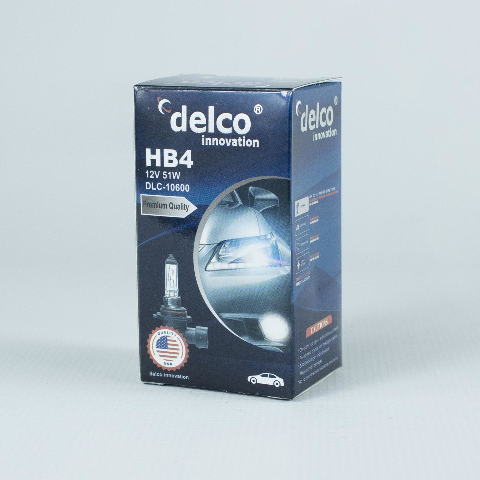 DELCO U.S.A HB4 9006 HALOGEN AMPUL 12 VOLT 51W P22D 2 ADET
